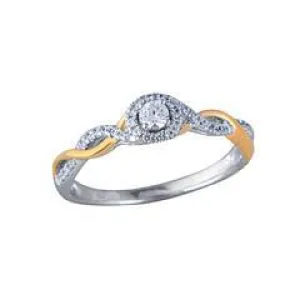 EternalDia 1/4 Carat T.W. Diamond 10k white gold Promise Ring