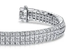 Exquisite Classic Lab-Grown Diamond Bracelet with 9.82 ct.(finished) 2.0mm, 2.5mm