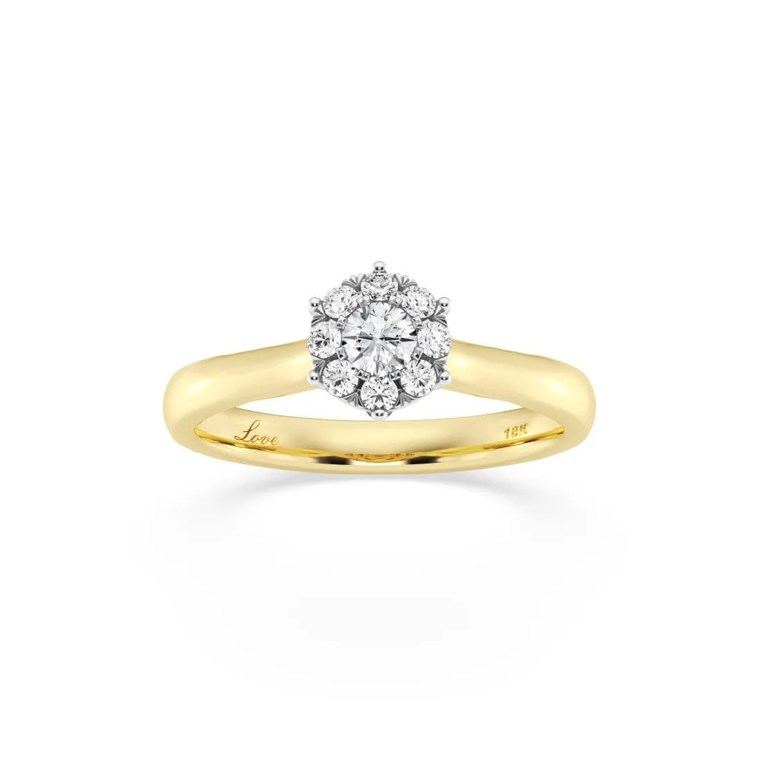 Facets of Love Star Ring with 0.30ct of Diamonds in 18ct Yellow Gold