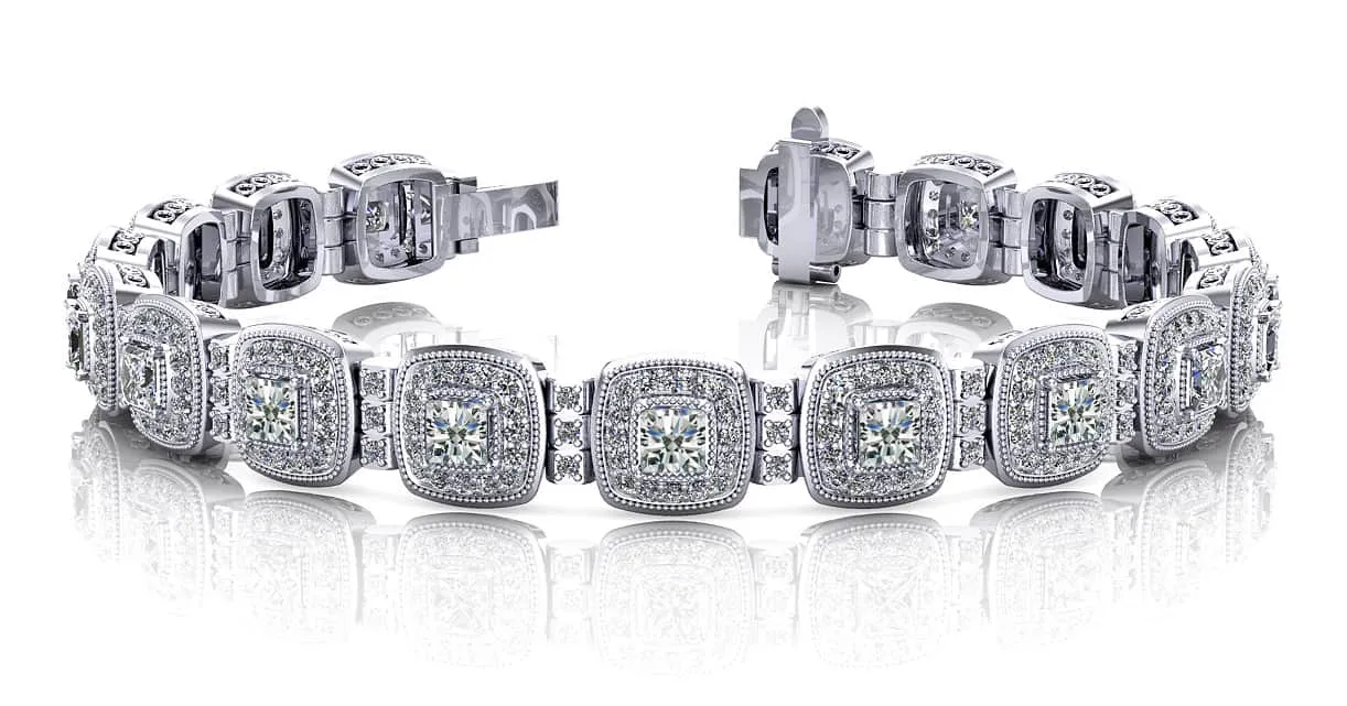 Fanciful Diamond Bracelet with 6.39 ct.(finished) 1.1mm, 3.4mm