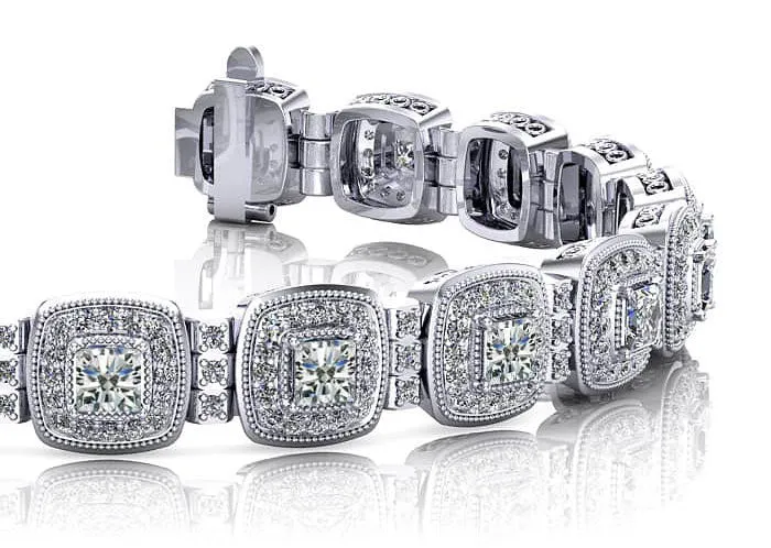 Fanciful Diamond Bracelet with 6.39 ct.(finished) 1.1mm, 3.4mm