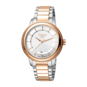 Ferre Milano Men'S Watch With Bracelet & Rose Gold Bezel