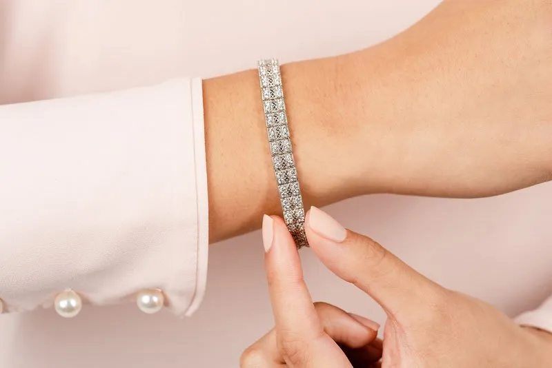 Filigree Diamond Bracelet with 4.06 ct.(finished) 1.9mm