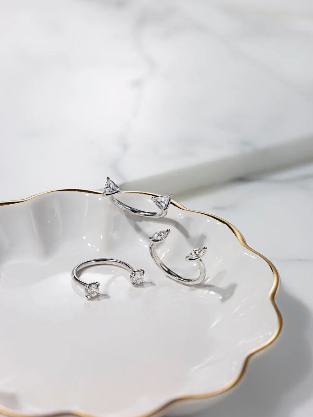 Floating Cuffs (round-shaped diamonds)