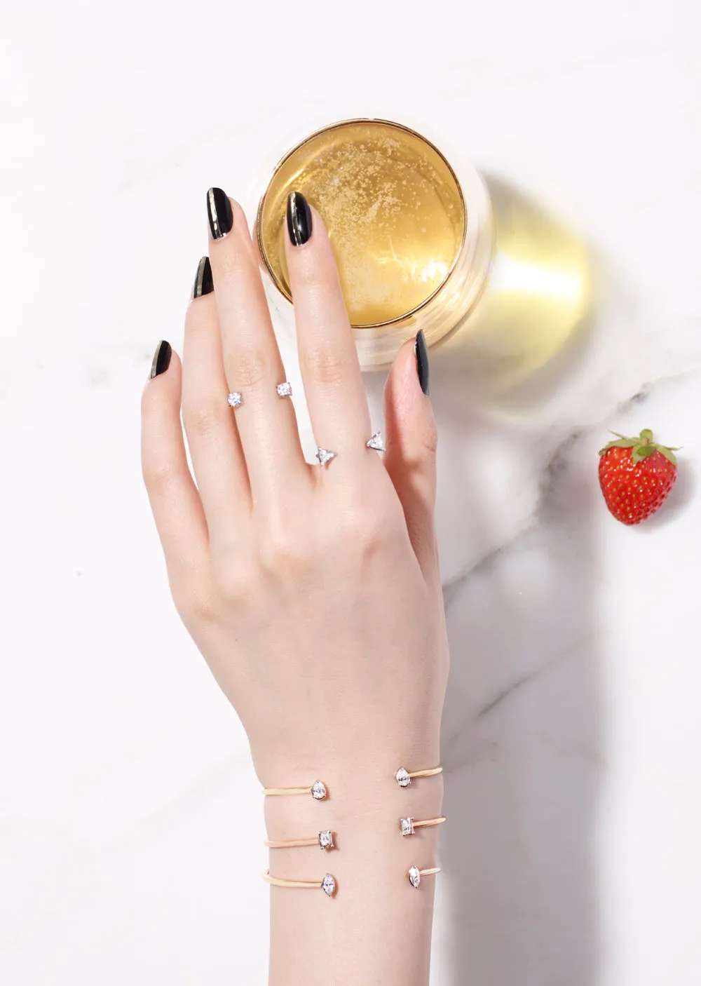 Floating Cuffs (round-shaped diamonds)
