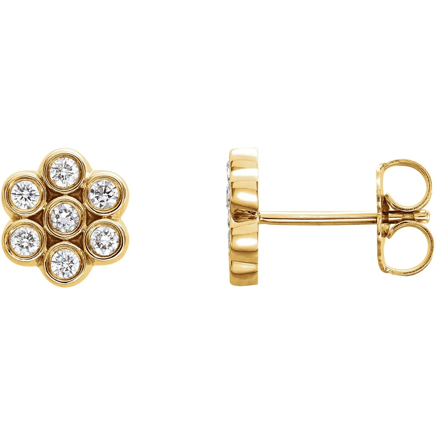Flower Cluster Diamond Studs