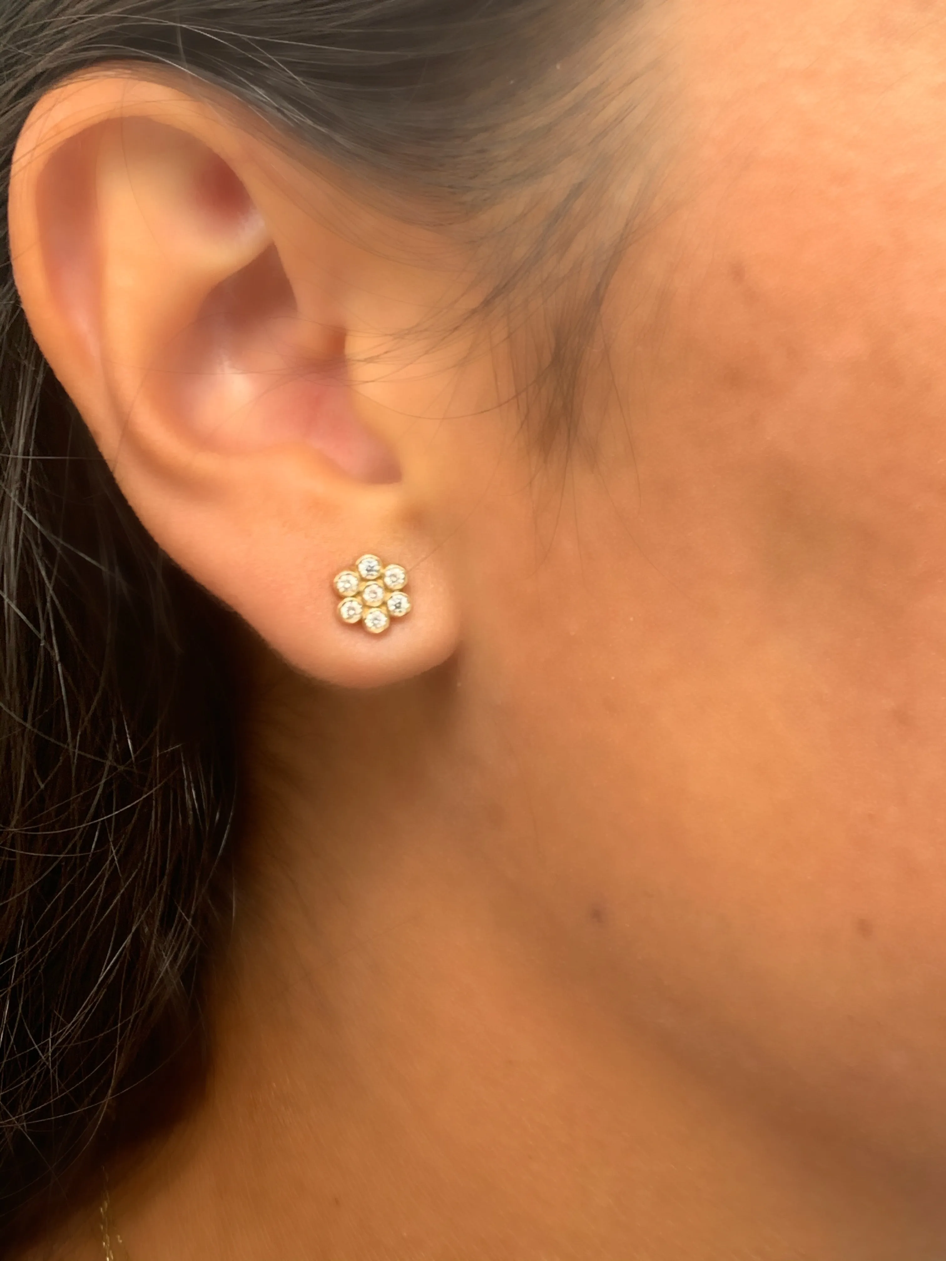 Flower Cluster Diamond Studs