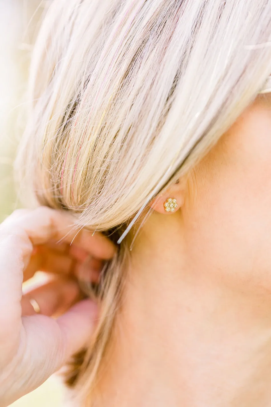 Flower Cluster Diamond Studs