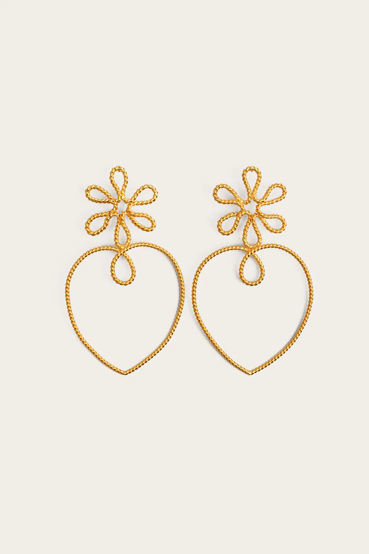 Flower Heart Earrings