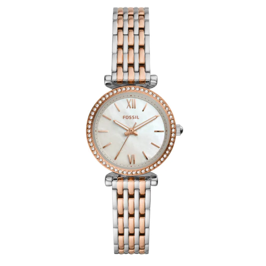 Fossil Carlie Ladies Mini Gold-Tone Stainless Steel Quartz Watch