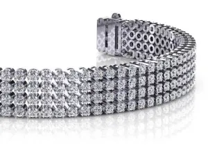 Four Row Lab-Grown Diamond Bracelet with 7.00 ct.(finished) 1.8mm