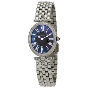 Frederique Constant Art Deco Quartz Diamond Black Dial Ladies Watch FC-200MPB2VD6B