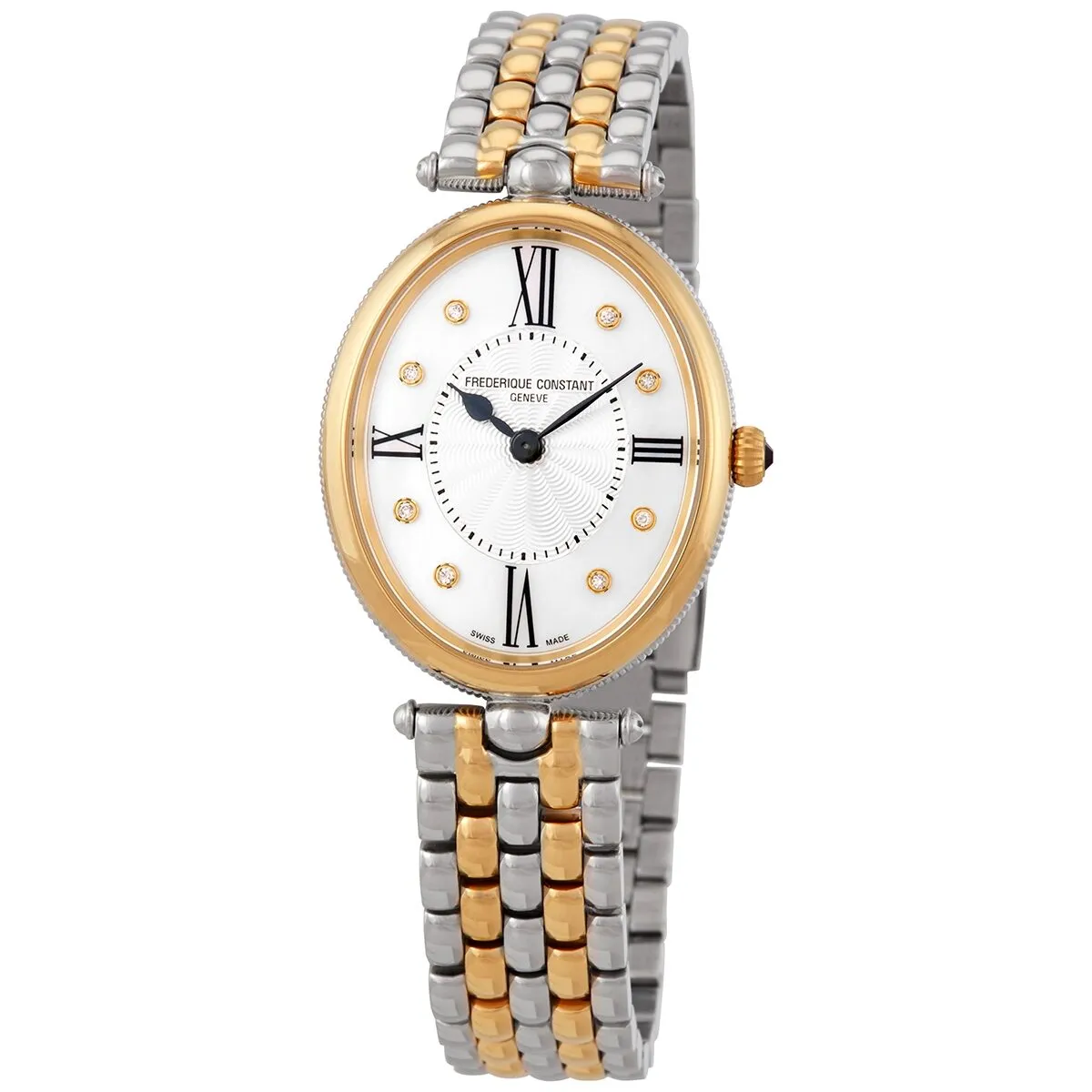 Frederique Constant Classics Art Deco Quartz Diamond White Dial Ladies Watch FC-200MPWD3V3B
