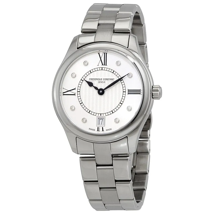 Frederique Constant Classics Quartz Diamond White Dial Watch FC-220MSD3B6B