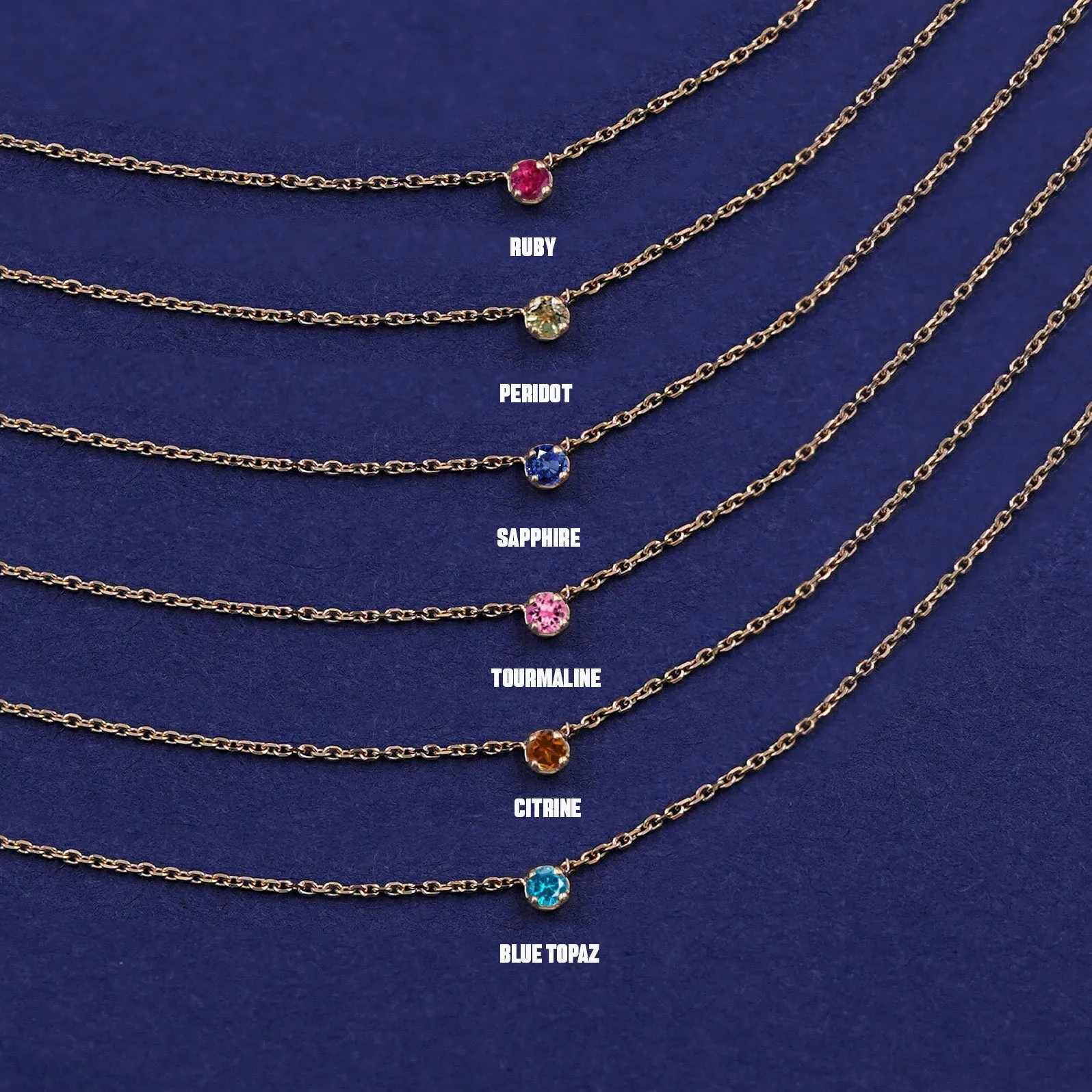 Gemstone Cable Necklace