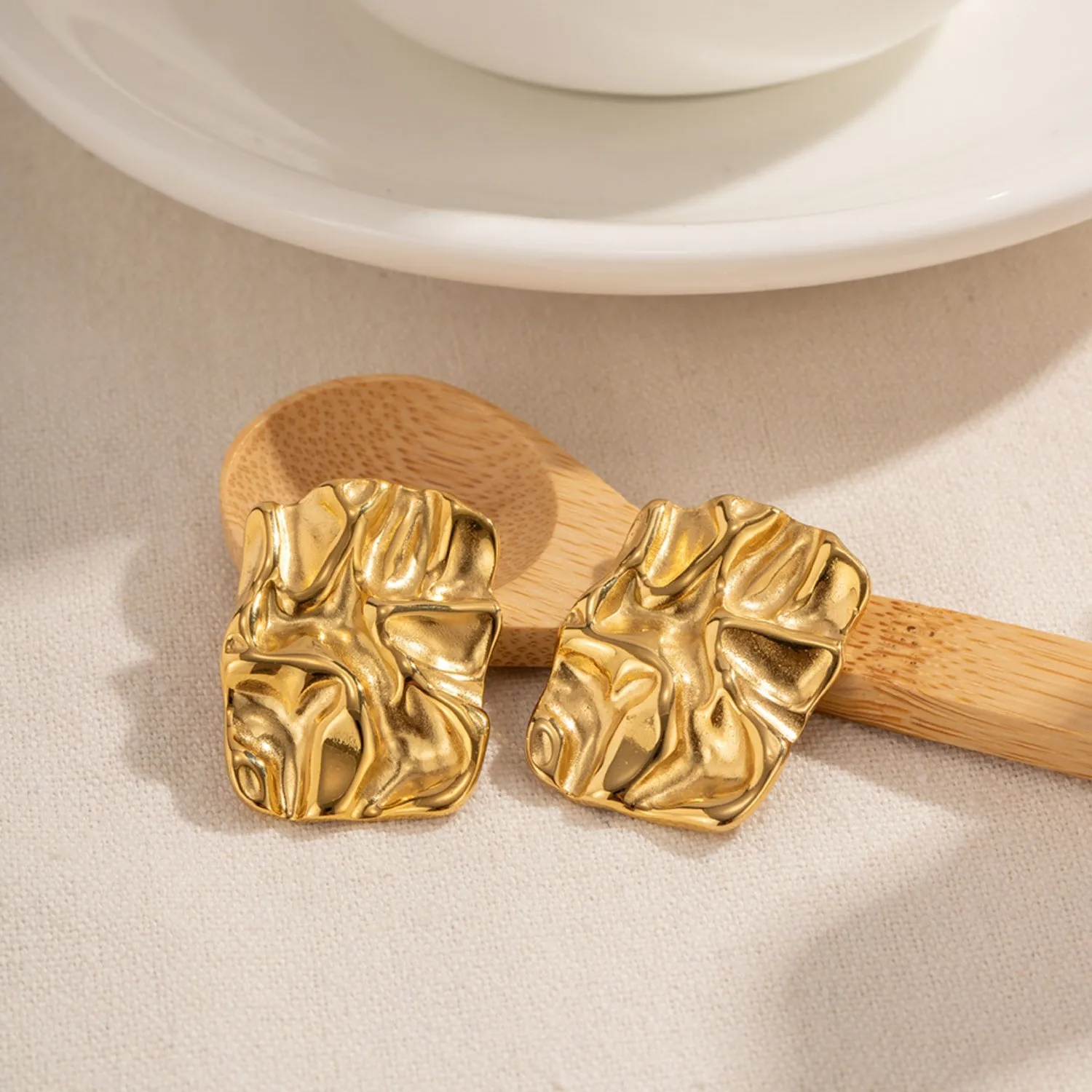 Geometric 18K Gold-Plated Earrings