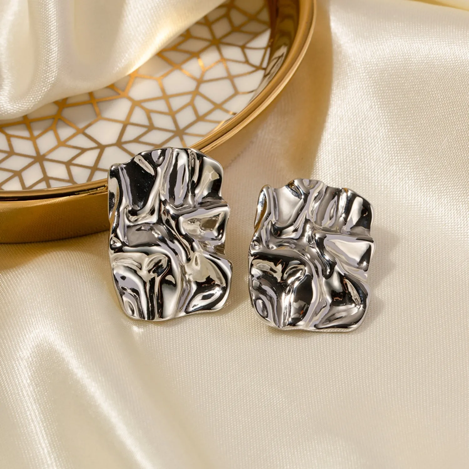 Geometric 18K Gold-Plated Earrings
