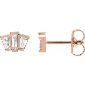 Geometric Cluster Diamond Earrings