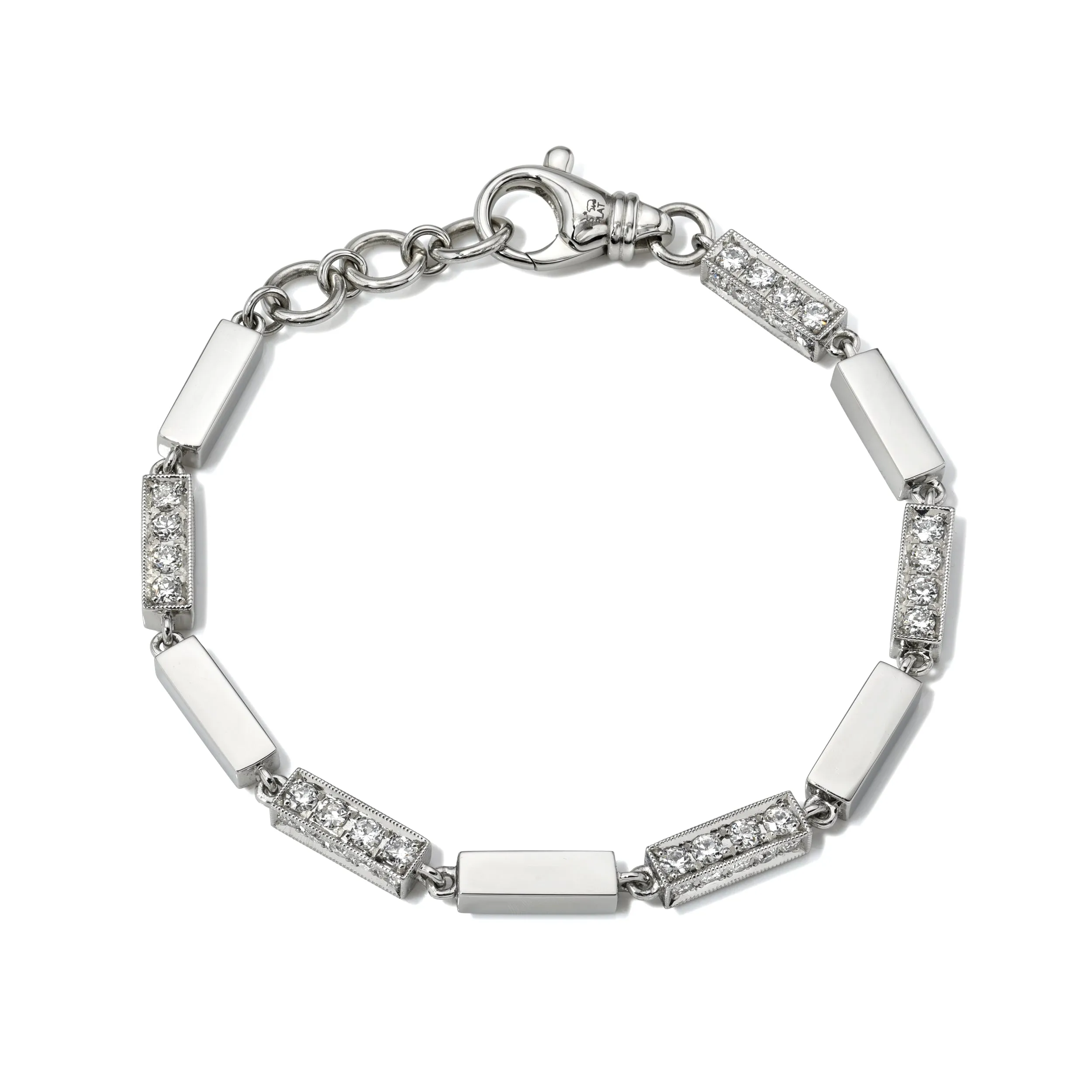 GIANA BRACELET WITH DIAMONDS - PLATINUM