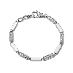 GIANA BRACELET WITH DIAMONDS - PLATINUM