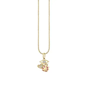 Gold & Diamond Love, Protection & Luck Charm