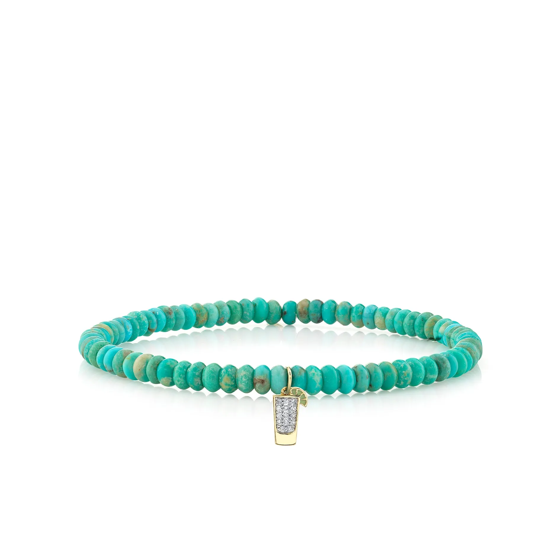 Gold & Diamond Tequila Shot on Turquoise