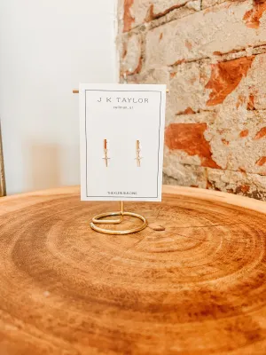 Gold Cross Earrings