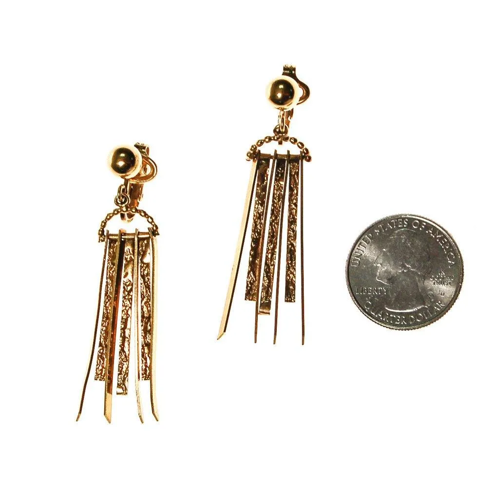 Gold Dagger Spike Earrings by Winard