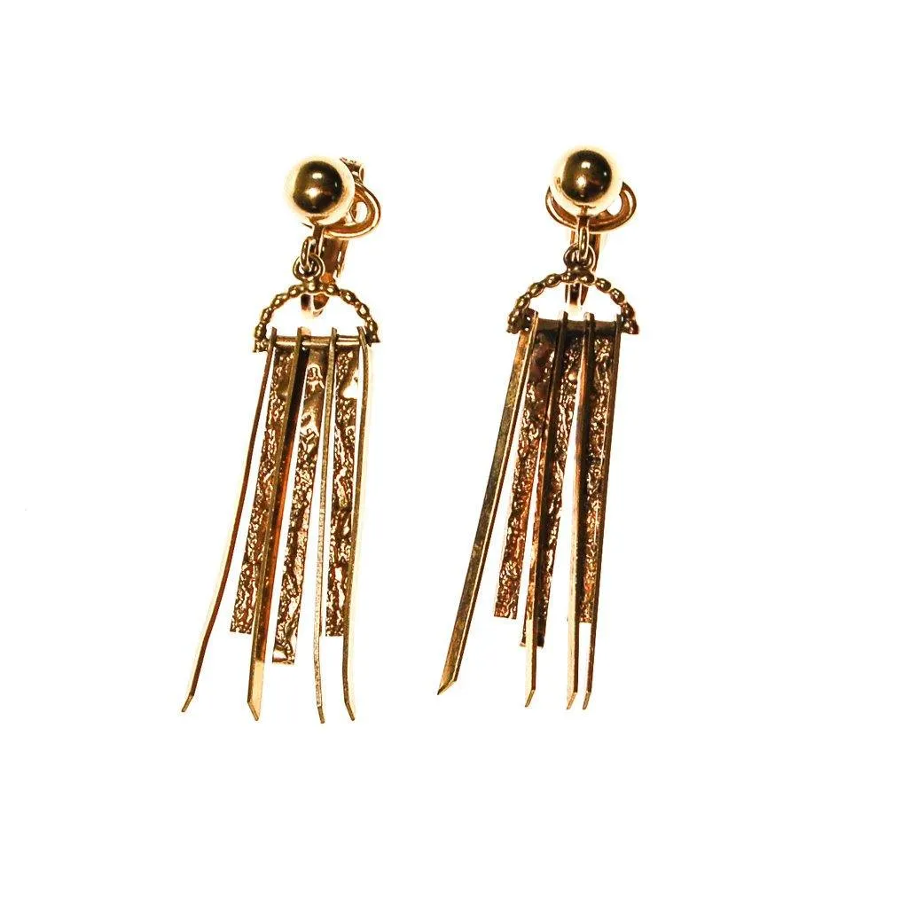 Gold Dagger Spike Earrings by Winard
