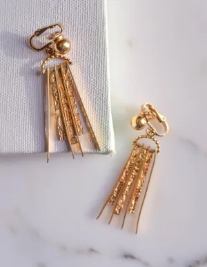 Gold Dagger Spike Earrings by Winard