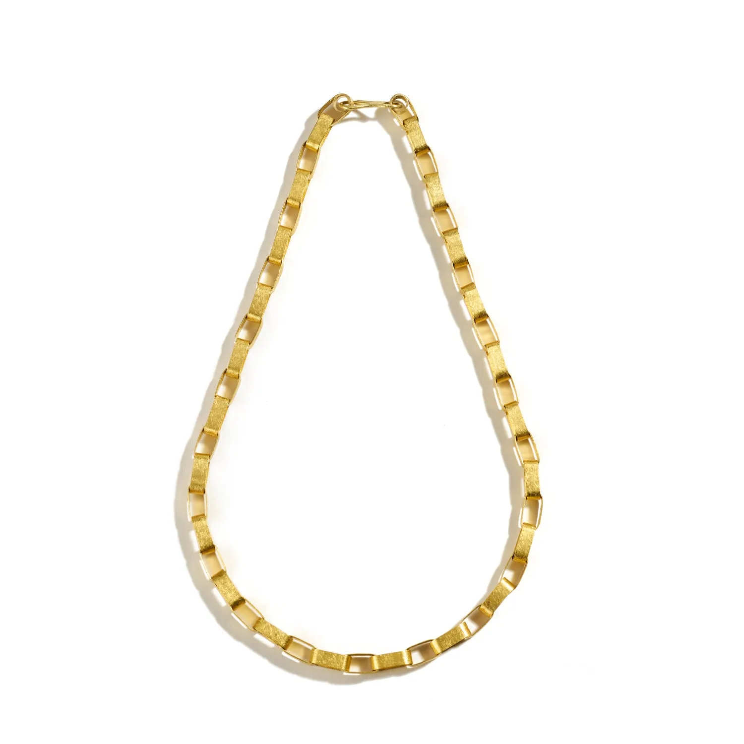 Gold Link Box Chain Necklace