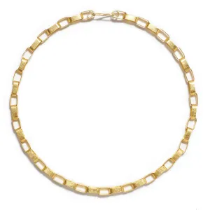 Gold Link Box Chain Necklace