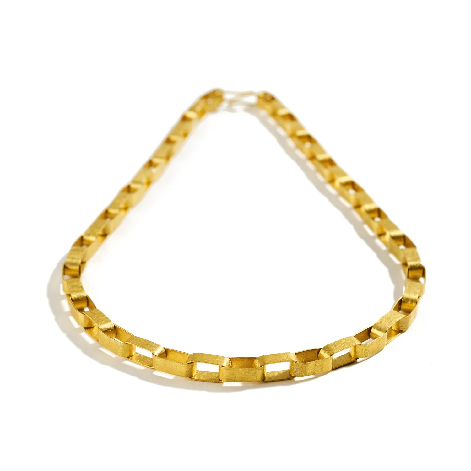 Gold Link Box Chain Necklace