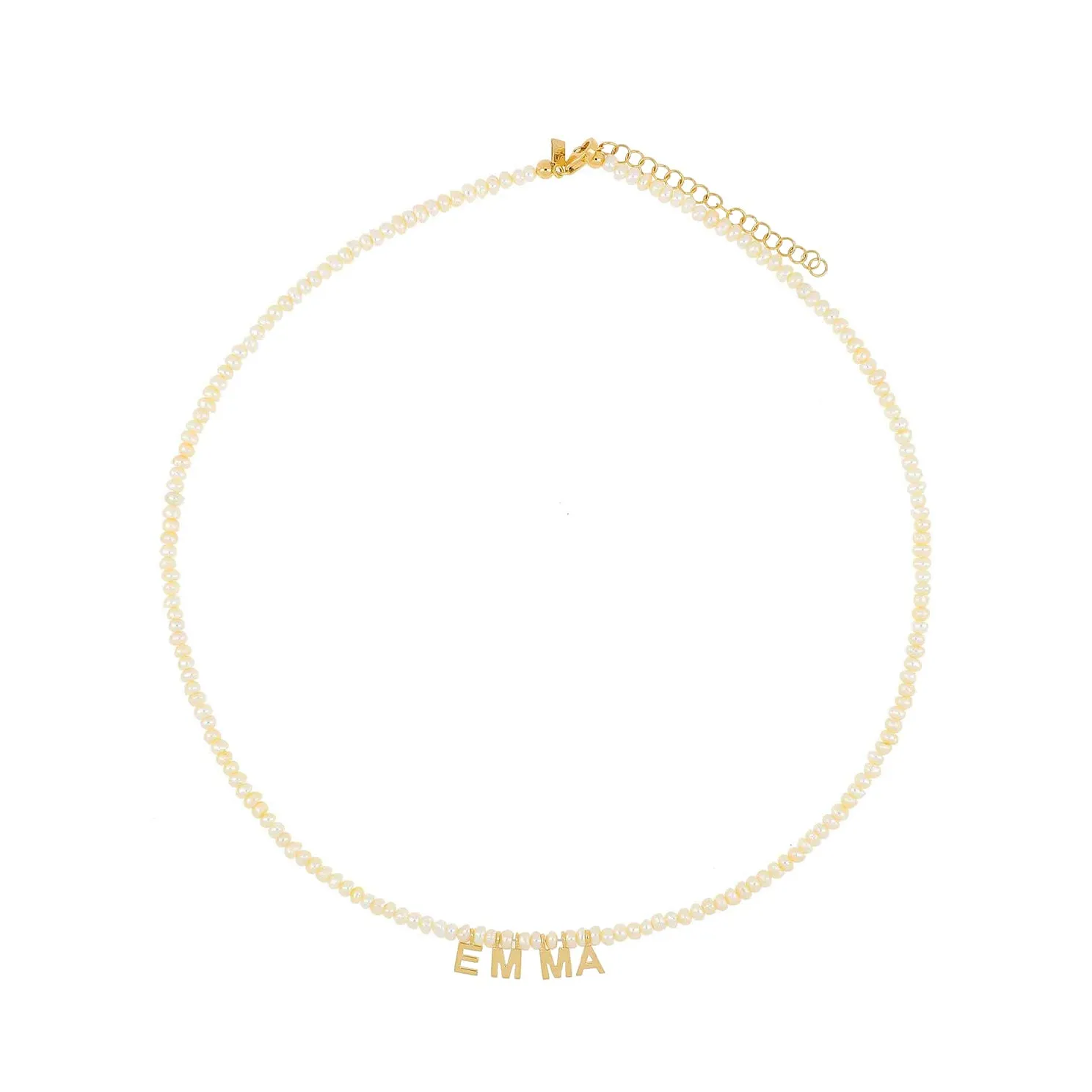 Gold Name Birthstone Necklace