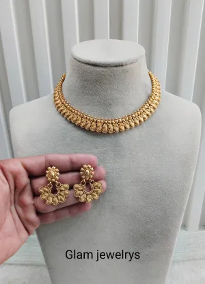 Gold Polki Necklace Indian Jewellery Rana Set