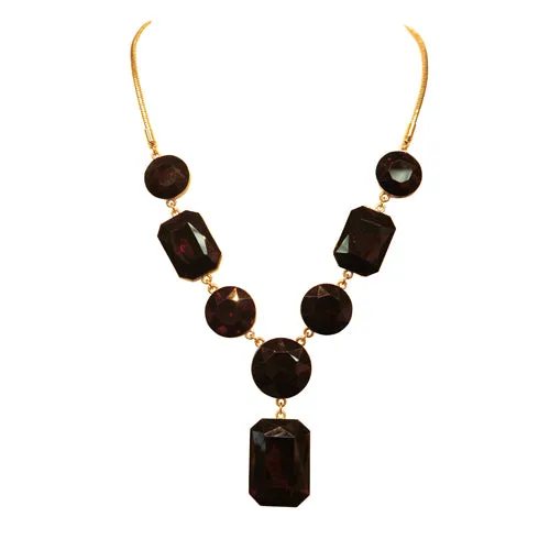 GOLD-RUBY NECKLACE  #FW1202706 (NG3)