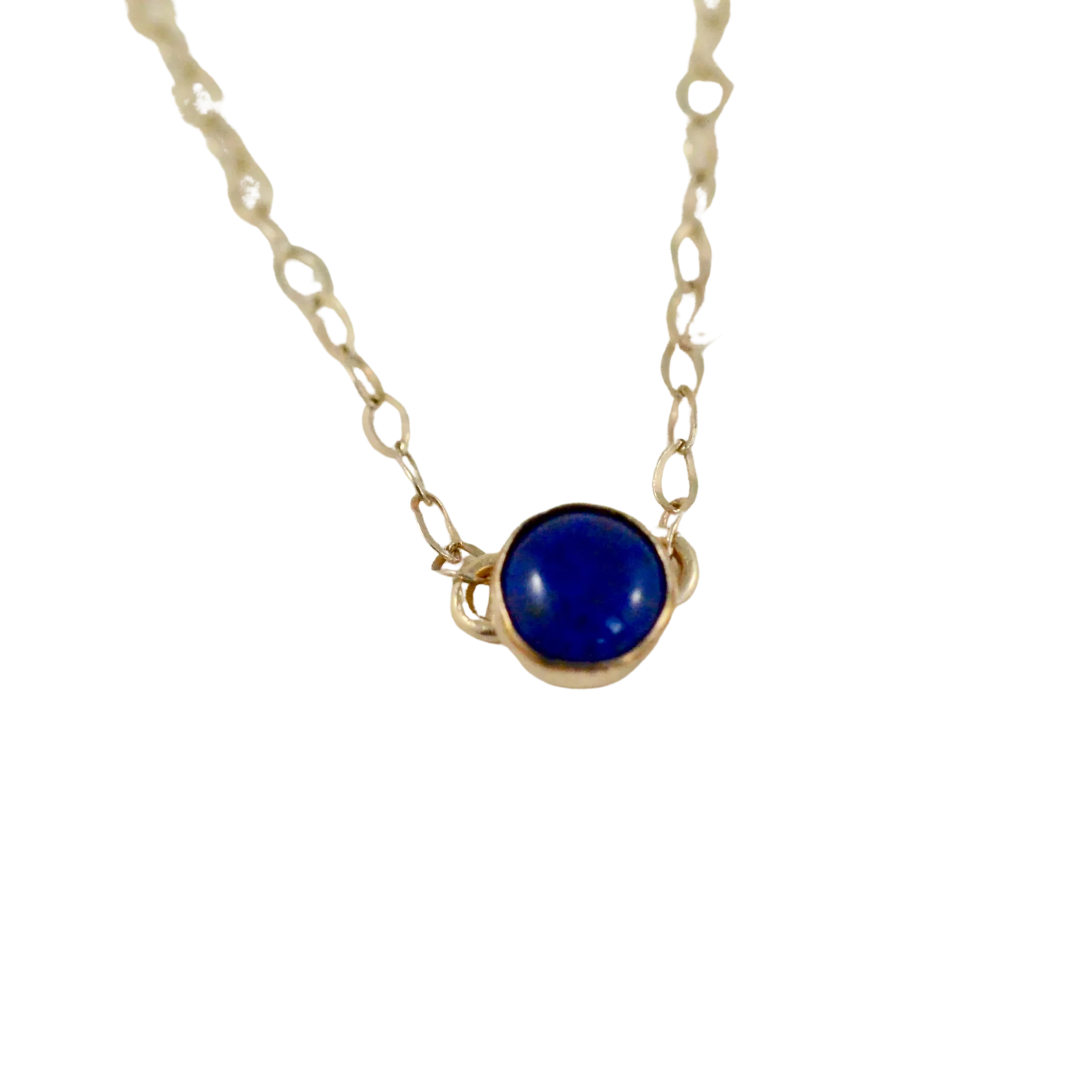 Gold Solitaire Gemstone Necklace