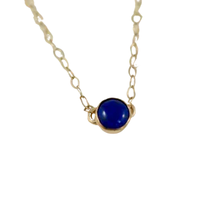 Gold Solitaire Gemstone Necklace