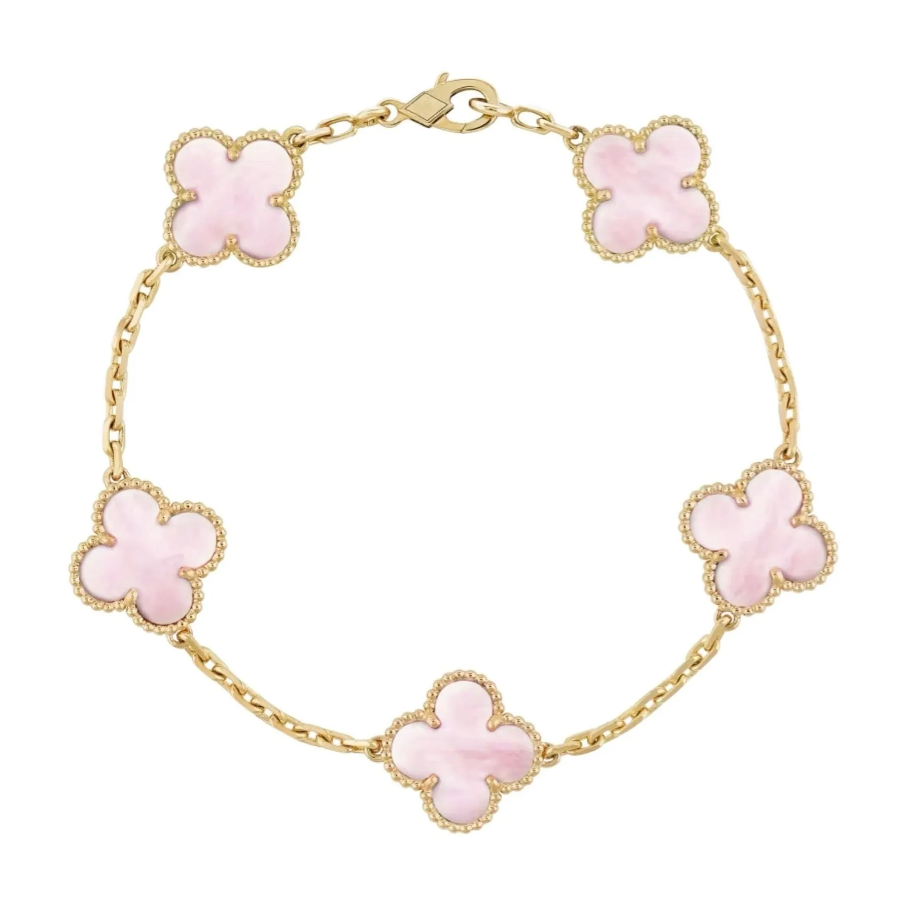 Goldrosa | Kleeblatt-Armband