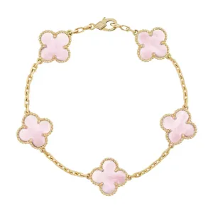 Goldrosa | Kleeblatt-Armband