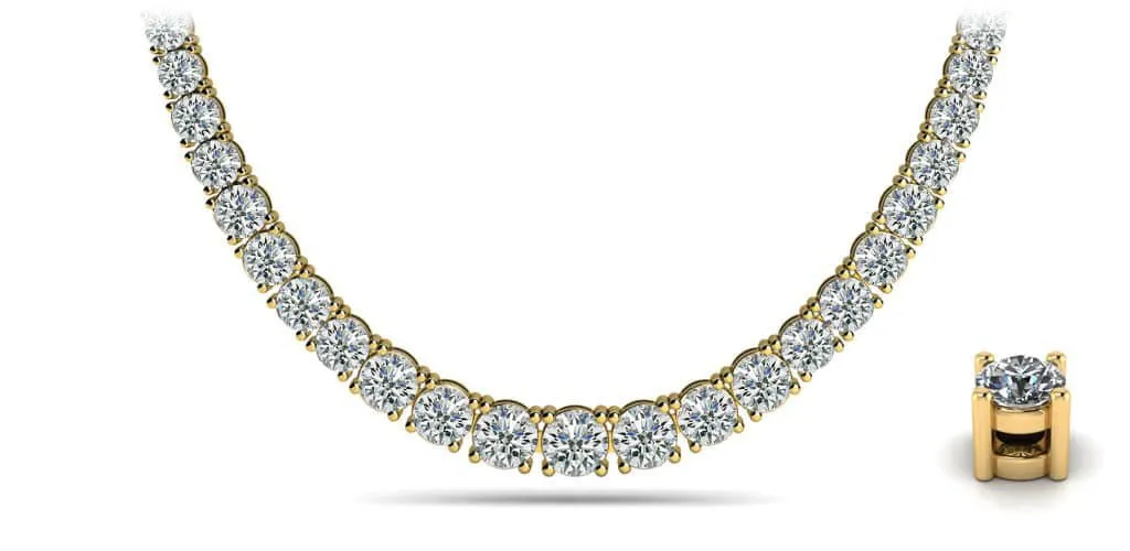 Graduated Diamond Necklace With Shiny Diamond Links  with 2.00 ct.(finished)