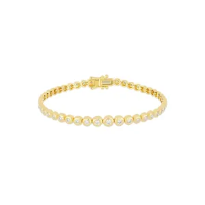 Graduated Diamond Pillow Eternity Bracelet