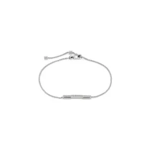 Gucci 18K White Gold Link To Love Diamond Bar Bracelet
