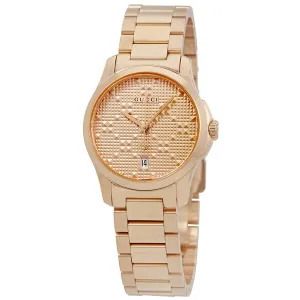 Gucci G-Timeless rose gold Stainless Steel Rose Gold Dial Quartz Watch for Ladies - YA126567