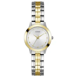 Guess Chelsea Two-tone Stainless Steel Silver Dial Quartz Watch for Ladies - W0989L8