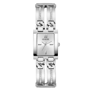 Guess MOD ID Silver Stainless Steel Silver Dial Quartz Watch for Ladies - GW0668L1