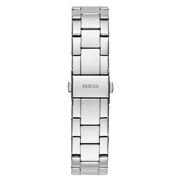 Guess Phoebe Silver Stainless Steel Pink Dial Chronograph Quartz Watch for Ladies - GW0696L1