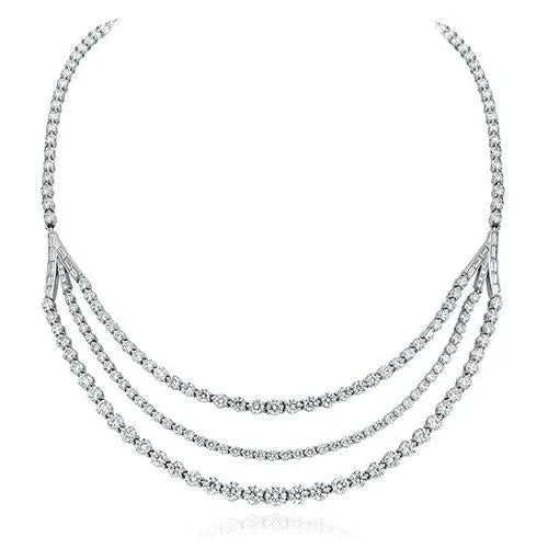 GUMUCHIAN CASCADE RIVIERA PLATINUM DIAMOND NECKLACE