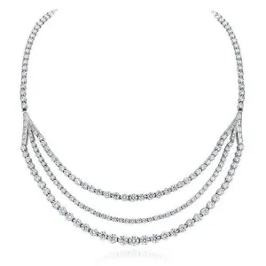 GUMUCHIAN CASCADE RIVIERA PLATINUM DIAMOND NECKLACE