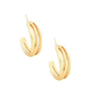 Harley Earrings in Matte Gold
